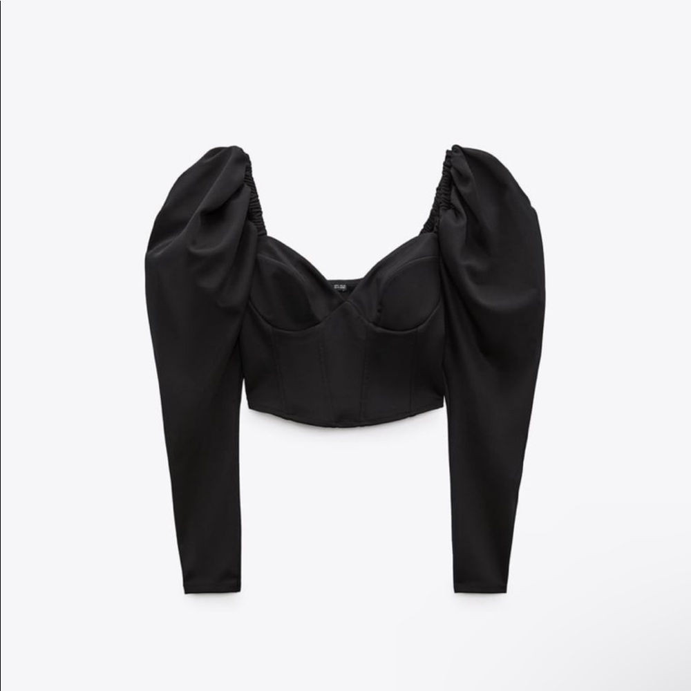 Corset Style Top Noir